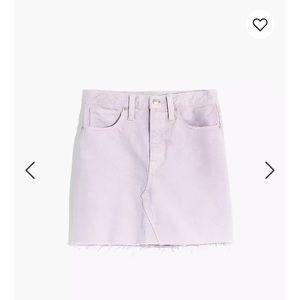 Madewell Rigid Denim Mini Skirt Marble Lilac